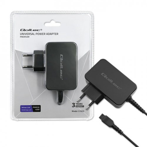 Qoltec 51025 power adapter/inverter Black