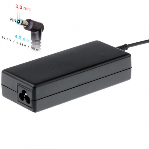 Akyga notebook power adapter AK-ND-26 19.5V/4.62A 90W 4.5x3.0 mm + pin HP power adapter/inverter Indoor Black