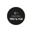 Qoltec Notebook adapter for Asus 19V | 90W | 4.74A | 5.5*2.5