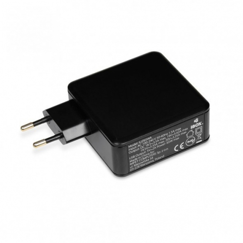 iBox IUZ65WA power adapter/inverter Auto 65 W Black