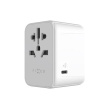 Fixed | Voyager World Adapter | FIXCT30-1C2A-WH | USB-A/USB-C | Travel Adapter FIXCT30-1C2A-WH