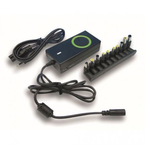 Techly Universal Notebook AC Power and LCD 70W with USB port