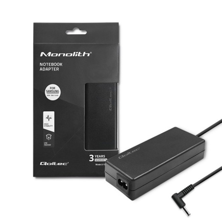 Qoltec Samsung PREMIUM 65W Laptop Power Adapter | 19V | 3.42A | 3.0*1.0