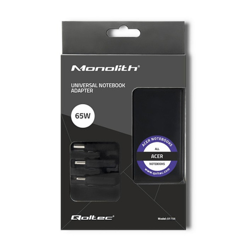 Qoltec 51756 power adapter/inverter Indoor 65 W Must