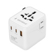 Gembird TPA-1A2C20-01-W Universal travel power adapter, 20 W, Valge | Gembird TPA-1A2C20-01-W