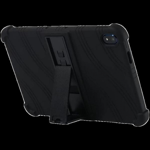 Tablet case for Prestigio Solutions Virtuoso PSTA101, soft rubber with extra protection on the corners, with kickstand. Color black.