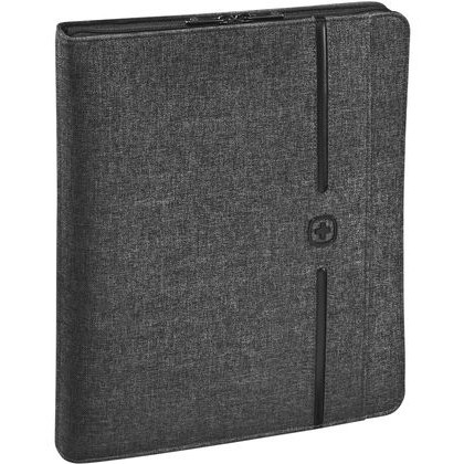 WENGER Affiliate A4 Schreibmappe Business-Organizer mit 25,4cm 10Zoll Tablet-Fach abnehmbarer Ringhefter grau