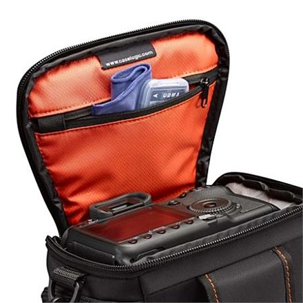 Case Logic | DCB-306 SLR Camera Bag | Black | * Designed to fit an SLR camera with standard zoom lens attached * Internal zippered pocket stores memory cards, filter or lens cloth * Side zippered pockets store an extra battery, cables, lens cap, or small