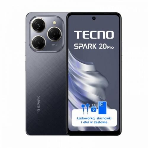 TECNO Smartphone SPARK 20 PRO KJ6 256+12 Moonlit Black