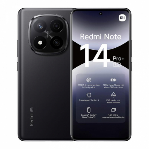 Xiaomi Redmi Note 14 Pro+ 5G, must - Nutitelefon / 60133