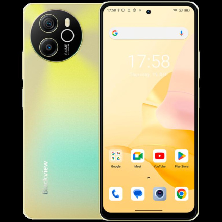 Blackview SHARK 8 8/256GB, 6.78inch FHD+ 1080x2460 IPS LCD 120Hz, MTK6789 Octa-core 2.2GHz, 13MP Front/64MP Rear, Battery 5000mAh, Type-C, Android 13, Fingerprint, Dual SIM, NO charging, Scorching Gold