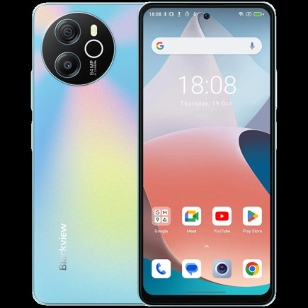 Blackview SHARK 8 8/256GB, 6.78inch FHD+ 1080x2460 IPS LCD 120Hz, MTK6789 Octa-core 2.2GHz, 13MP Front/64MP Rear, Battery 5000mAh, Type-C, Android 13, Fingerprint, Dual SIM, NO charging, Galaxy Blue