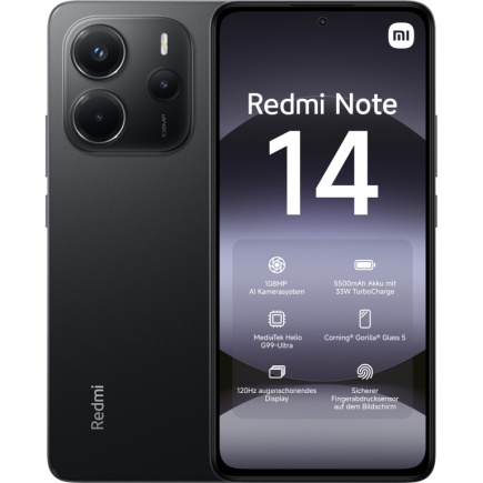 Xiaomi Redmi Note 14 4G Dual Sim 6GB RAM 128GB midnight Must