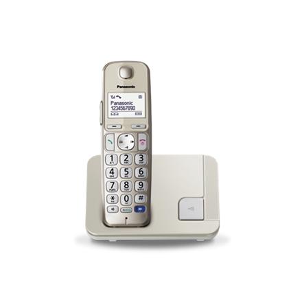 Panasonic | Cordless | KX-TGE210FXN | Built-in display | Caller ID | Champagne | Conference call | Phonebook capacity 150 entries | Speakerphone