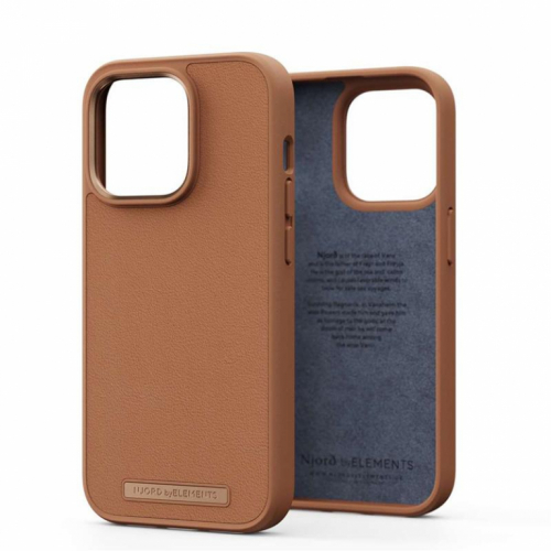 Njord byElements Genuine Leather, iPhone 14 Pro, pruun - Nahkümbris / NA43GL04