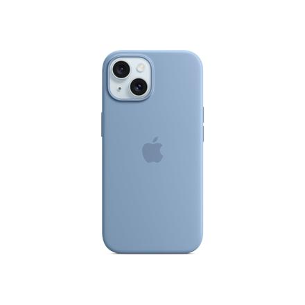 Apple iPhone 15 Silicone Case with MagSafe - Winter Blue | Apple | iPhone 15 Silicone Case with MagSafe | Case with MagSafe | Apple | iPhone 15 | Silicone | Winter Blue MT0Y3ZM/A