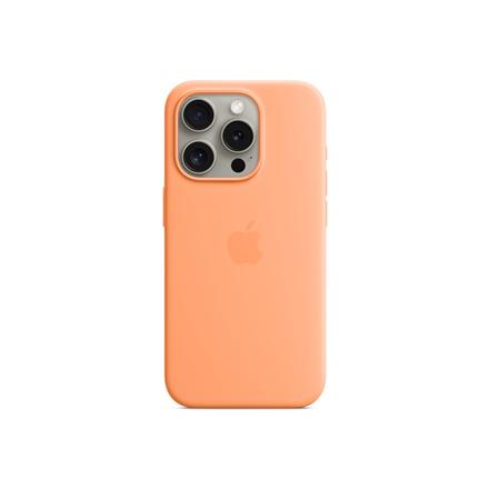 Apple | Silicone Case with MagSafe | Case with MagSafe | Apple | iPhone 15 Pro | Silicone | Orange Sorbet MT1H3ZM/A