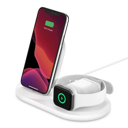 Belkin | BOOST CHARGE | 3-in-1 Wireless Charger for Apple Devices WIZ001vfWH