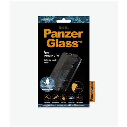 PanzerGlass | Apple | For iPhone 12/12 Pro | Glass | Black | Case Friendly | Privacy glass P2711