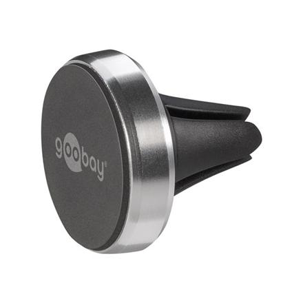 Goobay | Magnetic mount Metal Slim Design for smartphones (35mm) | 38685 | Black/Silver | Magnetic holder is suitable for almost every smartphone; Quick-Snap assembly technology for quick and easy use; Smart and almost invisible fastening option on the