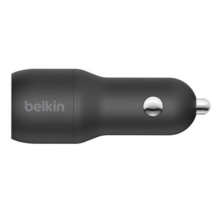 Belkin | Dual USB-A Car Charger 24W + USB-A to Lightning Cable | BOOST CHARGE CCD001bt1MBK