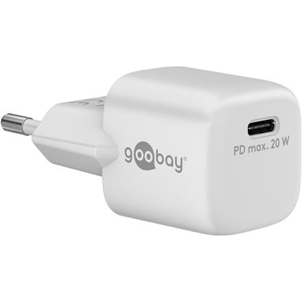 Goobay | USB-C PD GaN Fast Charger Nano (20 W), White 65404