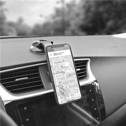 ColorWay | Magnetic Car Holder For Smartphone | Dashboard-2 | Adjustable | Magnetic | Gray | Panel or windshield mounting using a suction cup with a gel adhesive base. Fixing the smartphone with a plate that is glued to the case or to the back panel.