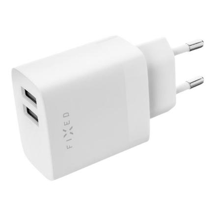 FIXED Dual USB Travel Charger 17W, White | Fixed FIXC17N-2U-WH