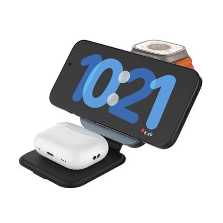 Fixed | MagFlex Alu Foldable magnetic wireless charging stand 3in1 | FIXMFLE-AL-GR FIXMFLE-AL-GR