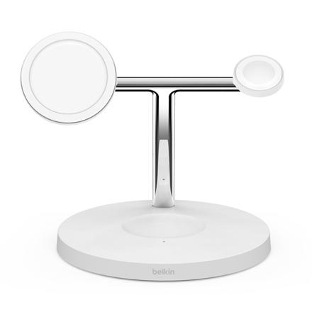 Belkin | Pro MagSafe 3in1 Wireless Charging Stand + AC Power Adapter | BOOST CHARGE WIZ017vfWH