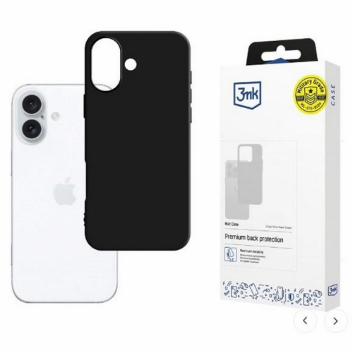 3MK Matt Case iPhone 16 Plu s 6,7 black