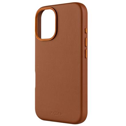 Fixed MagLeather | Back cover | Apple | iPhone 16 | Leather | Brown FIXLM-1400-BRW