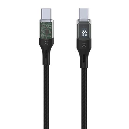 Fixed | Cable USB-C/USB-C with display, PD support, 1.2m, USB 2.0, 100W | FIXDD-CC12-BK FIXDD-CC12-BK