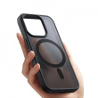 CRONG Case with MagSafe iPhone 16 Hybrid Frost MAG Cover black