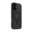 CRONG Case with MagSafe iPhone 16 Hybrid Frost MAG Cover black