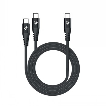 CELLY USB-C TO 2 USB-C CABLE 100W POWER DELIVERY