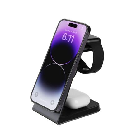 Fixed | MagPowerstation ALU stand with wireless charging 3 in 1 | FIXMPOS-AL-GR FIXMPOS-AL-GR