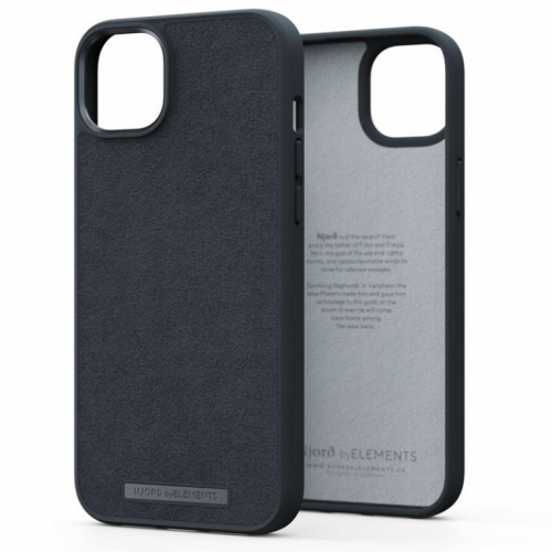 Njord byElements Suede Comfort+, iPhone 14 Plus, must - Ümbris / NA42CM00