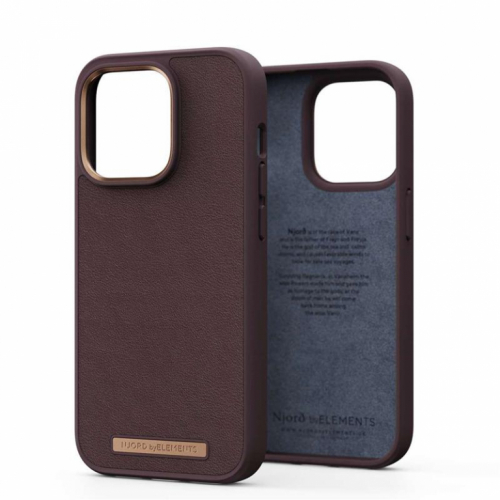 Njord byElements Genuine Leather, iPhone 14 Pro, tumepruun - Nahkümbris / NA43GL05