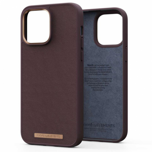 Njord byElements Genuine Leather, iPhone 14 Pro Max, tumepruun - Nahkümbris / NA44GL05