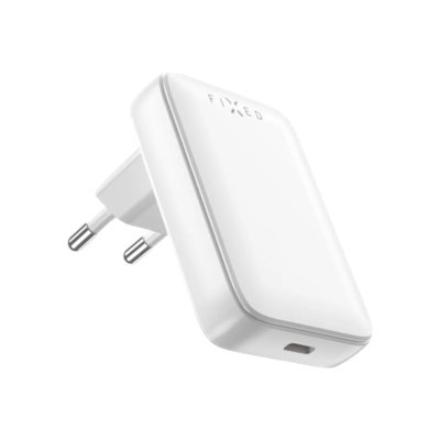 FIXED Slim USB-C Travel Charger, GaN, PD support, 30W, White | Fixed FIXCG30S-C-WH