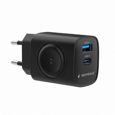 Gembird 2-in-1 20 W Apple Watch and Phone Fast Charger | TA-UC-PDQCW20-01-BK TA-UC-PDQCW20-01-BK