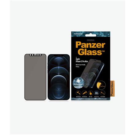 PanzerGlass | Apple | iPhone 12 Pro Max | Glass | Black | Privacy glass P2712