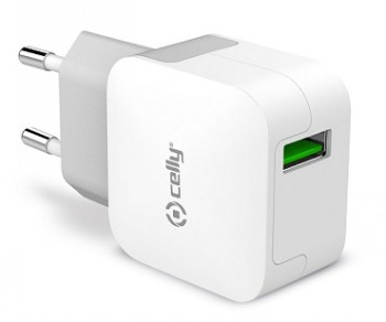 CELLY TRAVEL CHARGER TURBO 1USB 2.4A