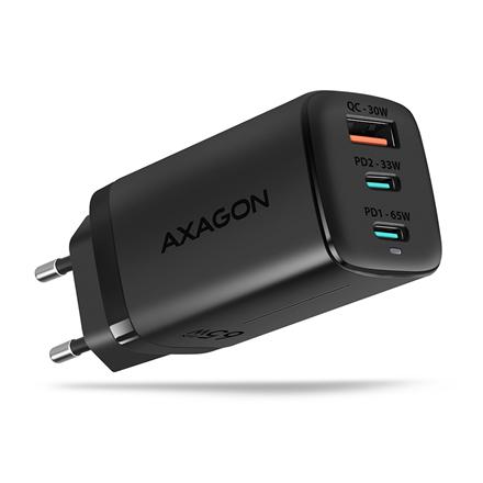 AXAGON GaN wallcharger 3x port (USB-A + 2x USB-C), 65W | ACU-DPQ65 ACU-DPQ65