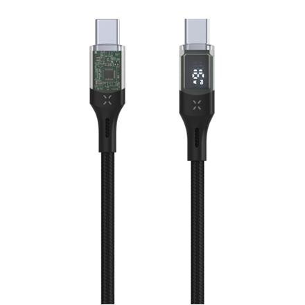 Fixed | Cable USB-C/USB-C with display, PD support, 2m, USB 2.0, 100W | FIXDD-CC2-BK FIXDD-CC2-BK