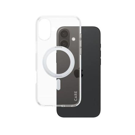 CARE by PanzerGlass Case Feature | Back protection | Apple | iPhone 16 Plus | Recycled plastic | Silver | Kickstand & MagSafe 1327