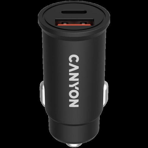 CANYON car charger C-20-03 PD 30W QC 3.0 18W USB-C USB-A black