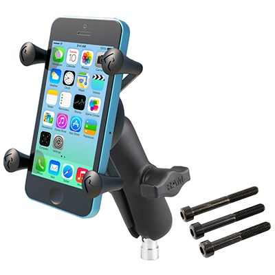 RAM Mounts X-Grip Phone Mount with Motorcycle Handlebar Clamp Base