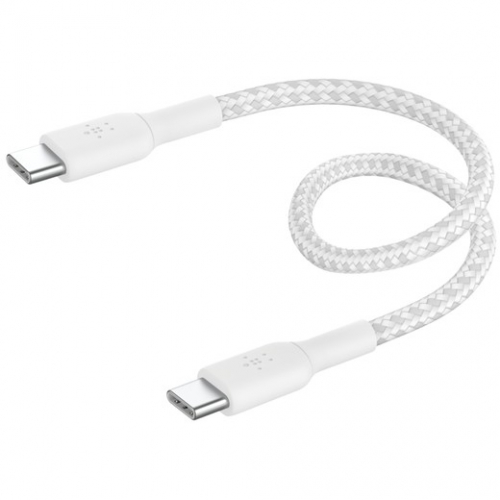 Belkin geflochtenes USB-C / USB-C-Kabel 0,15m, weiss